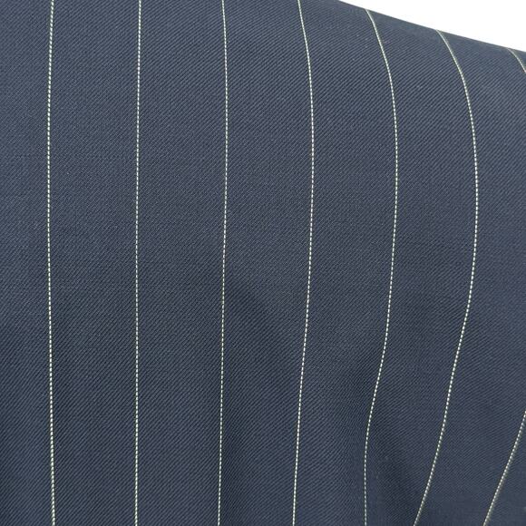 Lauren Ralph Lauren Women's Pinstriped Stretch Wool Blazer SZ 12 Career Navy NEW - Picture 5 of 13